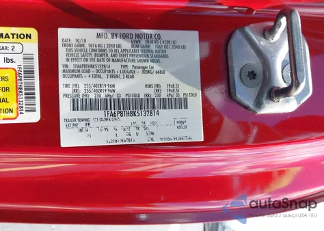 2019 Ford Mustang Ecoboost Premium из США, поврежденный, VIN 1FA6P8TH8K5132814